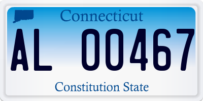 CT license plate AL00467