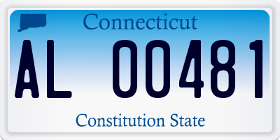 CT license plate AL00481