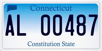 CT license plate AL00487