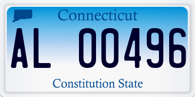 CT license plate AL00496