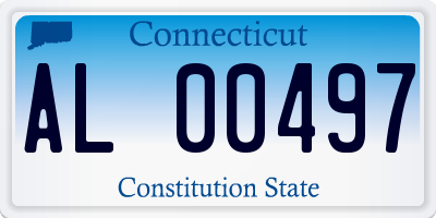 CT license plate AL00497