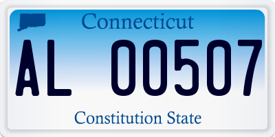CT license plate AL00507