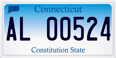 CT license plate AL00524