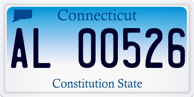 CT license plate AL00526
