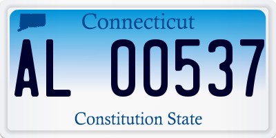 CT license plate AL00537