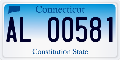 CT license plate AL00581