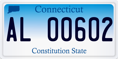 CT license plate AL00602