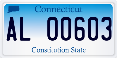CT license plate AL00603