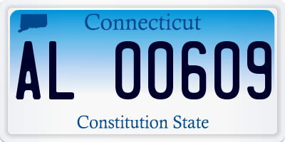 CT license plate AL00609