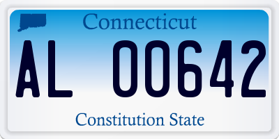 CT license plate AL00642