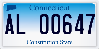 CT license plate AL00647