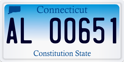 CT license plate AL00651