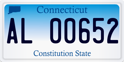 CT license plate AL00652