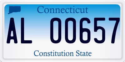 CT license plate AL00657