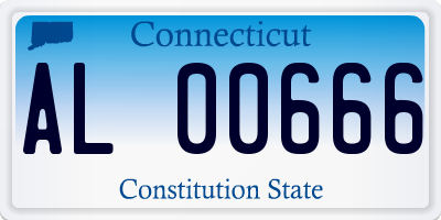 CT license plate AL00666