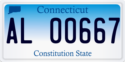 CT license plate AL00667