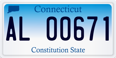 CT license plate AL00671