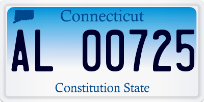 CT license plate AL00725