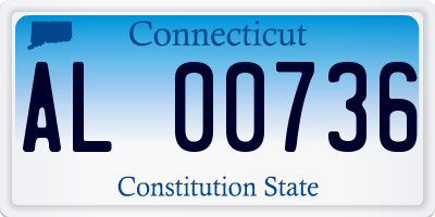 CT license plate AL00736