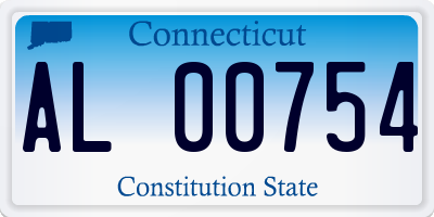 CT license plate AL00754