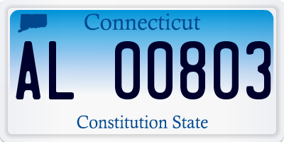 CT license plate AL00803