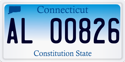 CT license plate AL00826