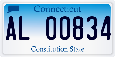 CT license plate AL00834