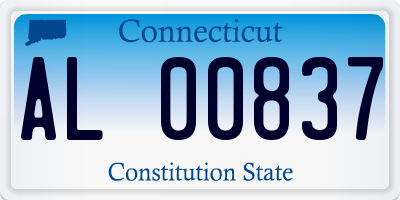 CT license plate AL00837
