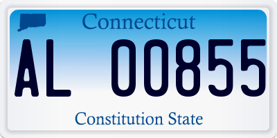 CT license plate AL00855