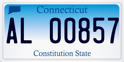 CT license plate AL00857
