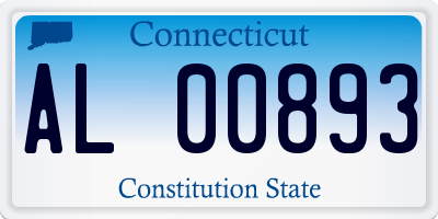 CT license plate AL00893
