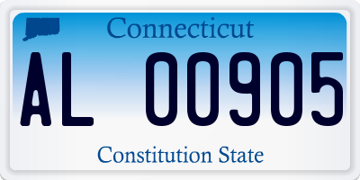 CT license plate AL00905