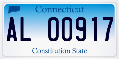 CT license plate AL00917