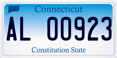 CT license plate AL00923