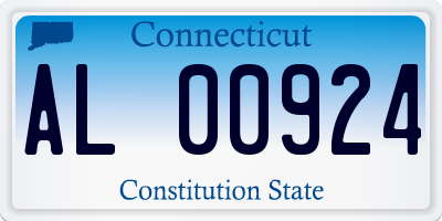 CT license plate AL00924