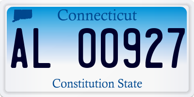 CT license plate AL00927