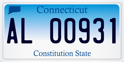 CT license plate AL00931