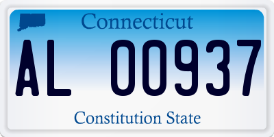 CT license plate AL00937