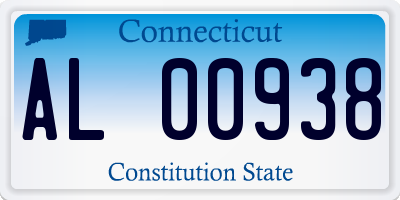 CT license plate AL00938