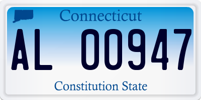 CT license plate AL00947