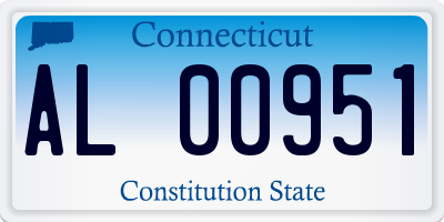 CT license plate AL00951