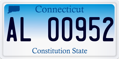 CT license plate AL00952