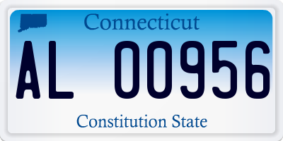CT license plate AL00956