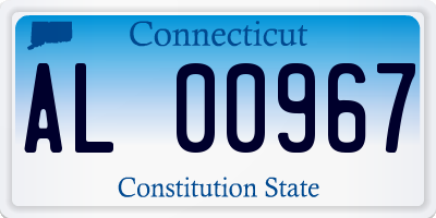 CT license plate AL00967