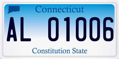 CT license plate AL01006