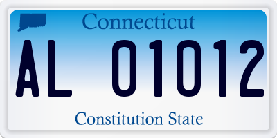 CT license plate AL01012