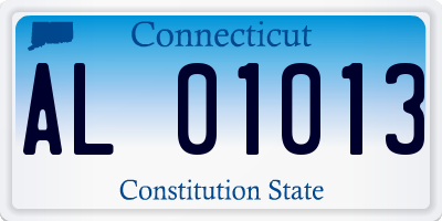 CT license plate AL01013