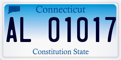 CT license plate AL01017