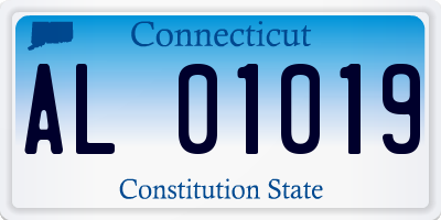 CT license plate AL01019