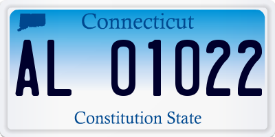 CT license plate AL01022